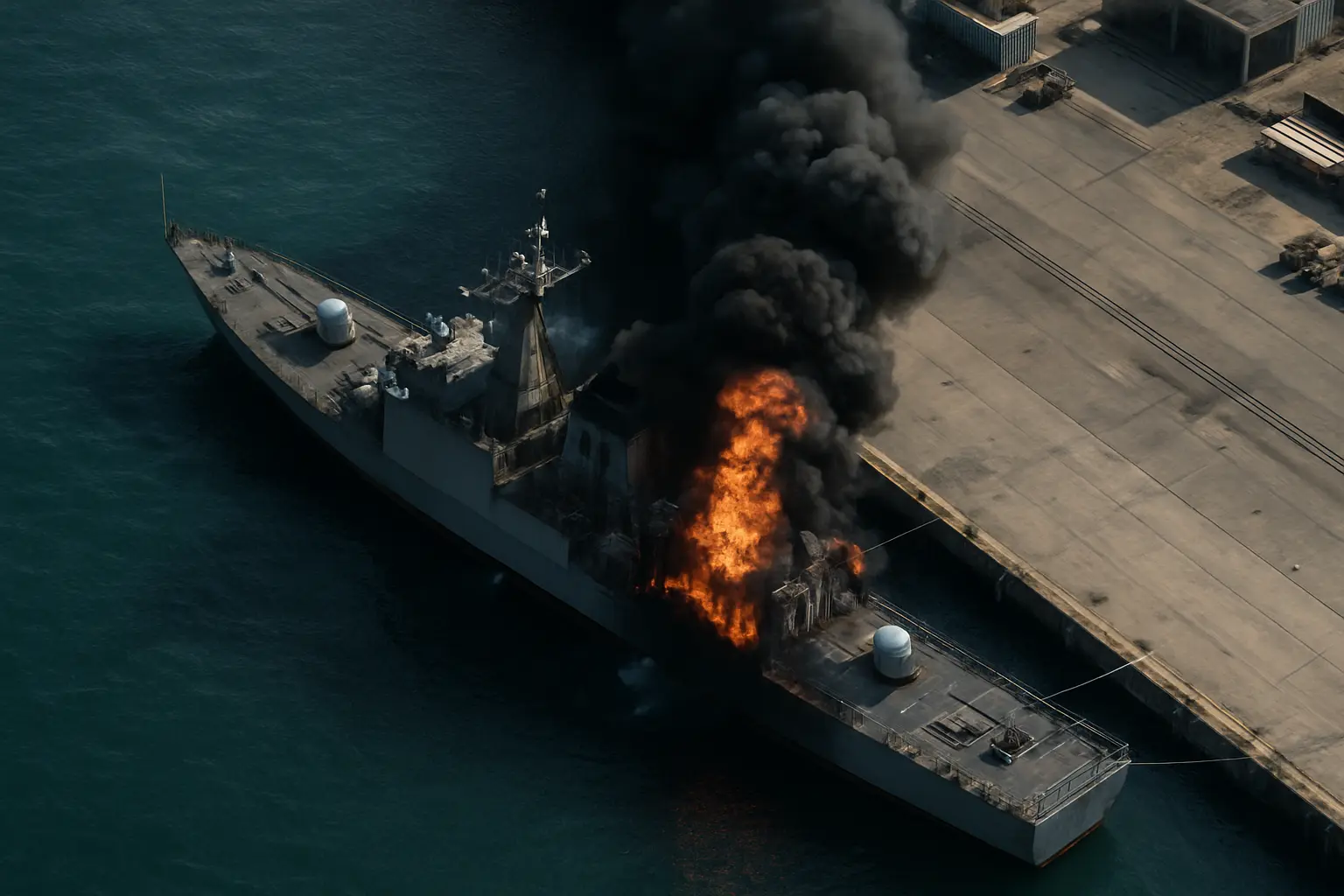 Jamaran-Class Corvette Damaged in US and Israeli Strikes, Satellite Images Reveal