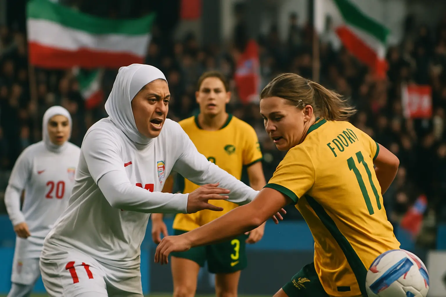 Iran and Australia Clash in Women's Asian Cup Amid Protests and Player Concerns Over Conflict