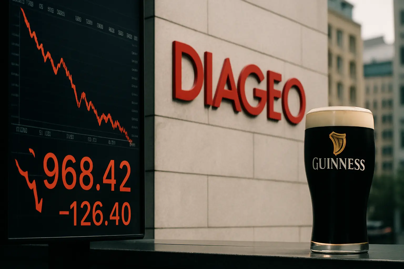 Diageo Shares Slide Following Dividend Cut Amid Guinness Supply Concerns