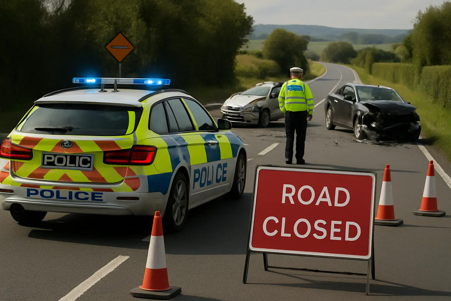 Two-Vehicle Crash Near Cupar Prompts Road Closure and Driver Warnings